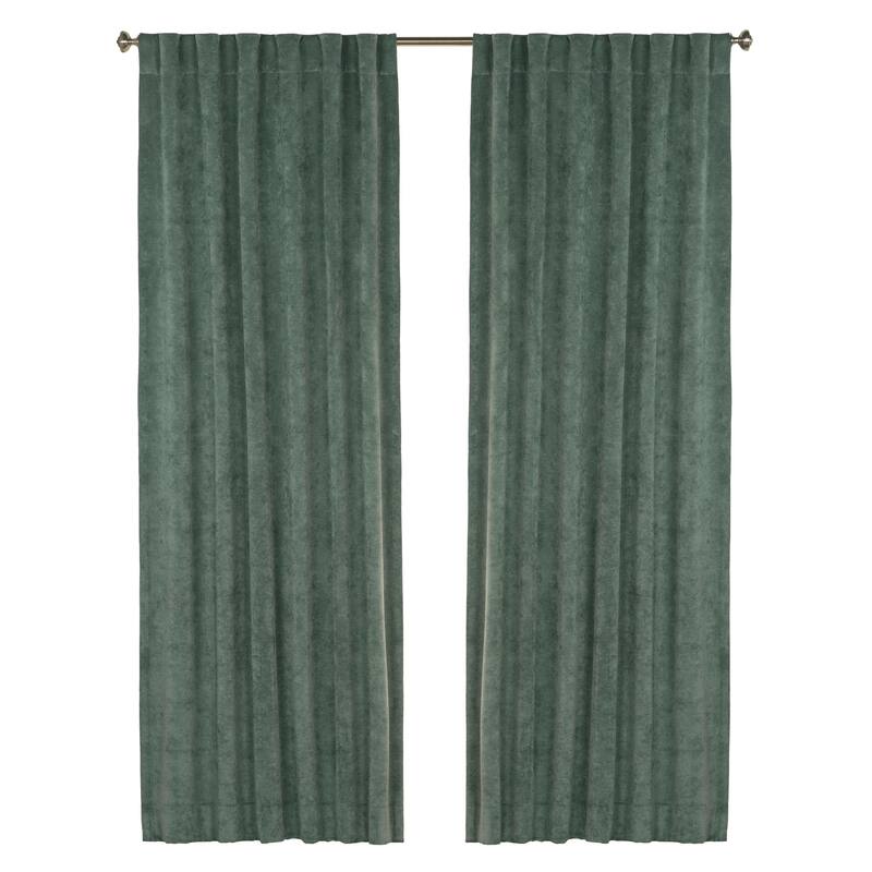 Padma Velvet 50x84 Back-Tab Curtain Panel (Single Panel)