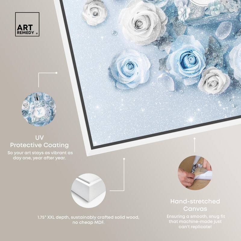Sparkling Floral Perfume Canvas by Art Remedy