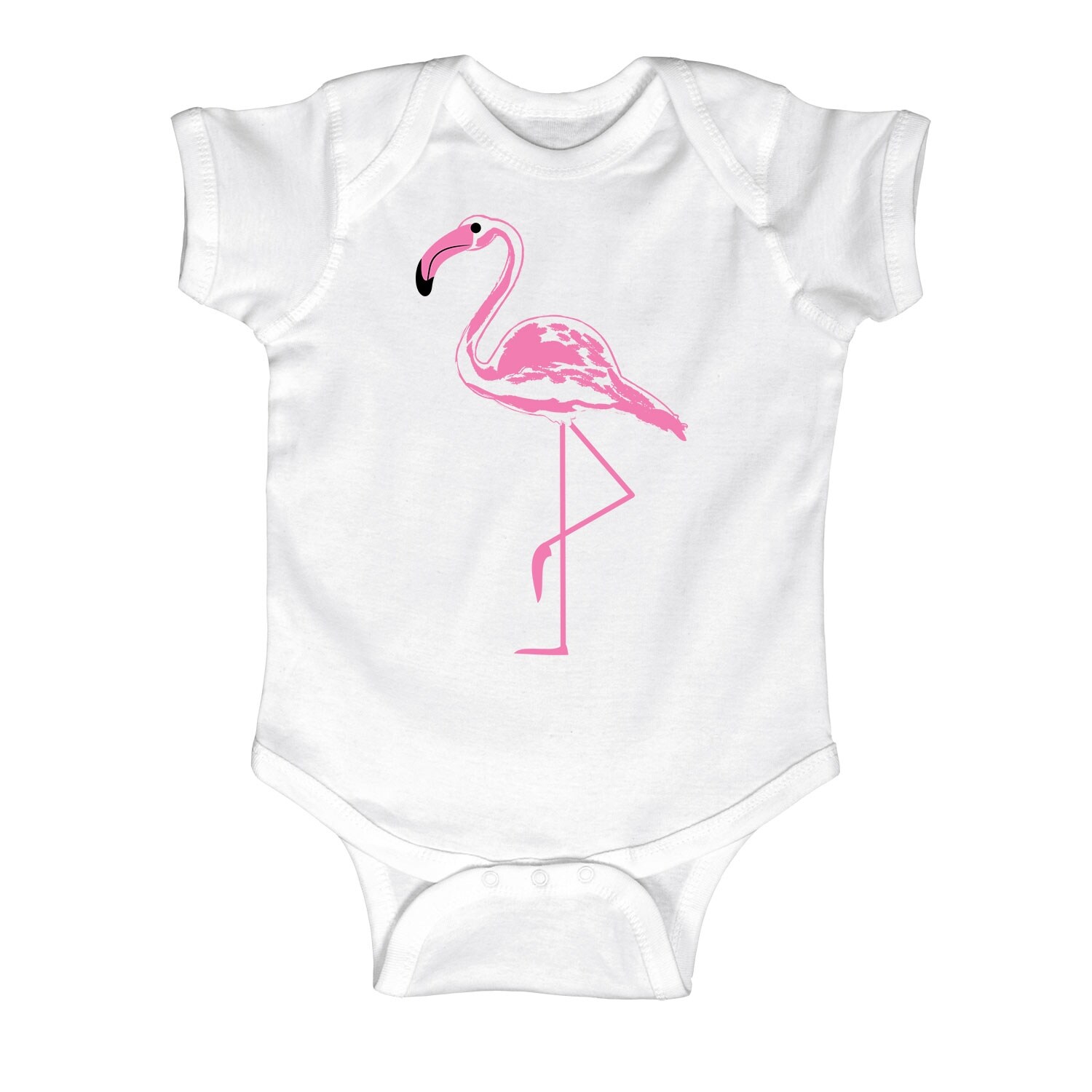 Shop Pink Flamingo Cute Animal Fun Cool Baby One Piece On Sale