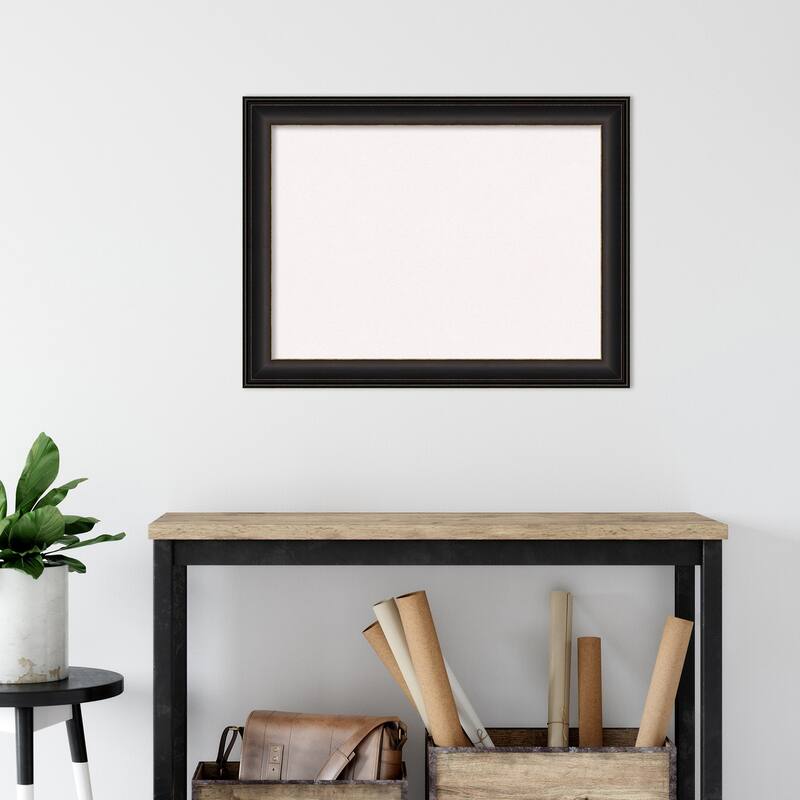 Trio Oil Rubbed Bronze Framed White Bulletin Board, Organization Board, Pin Board