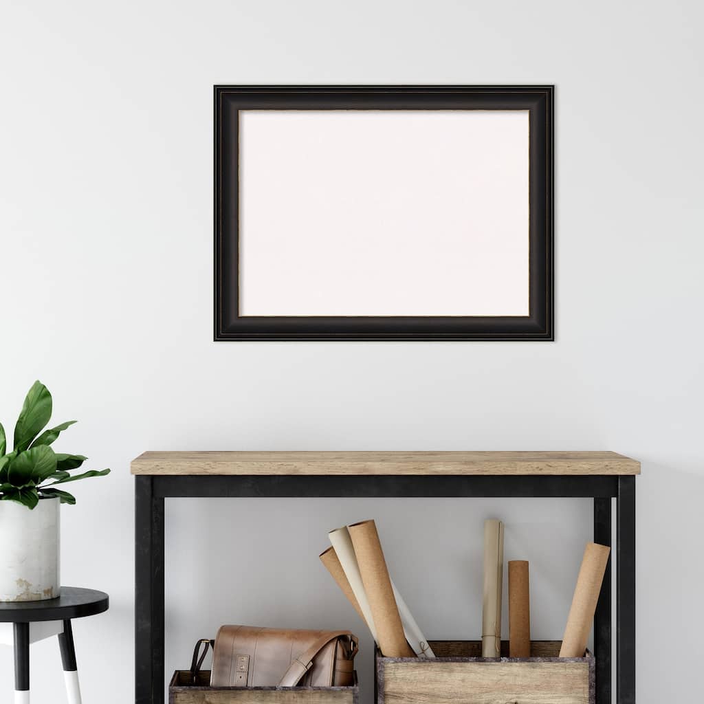 Trio Oil Rubbed Bronze Framed White Bulletin Board, Organization Board, Pin Board