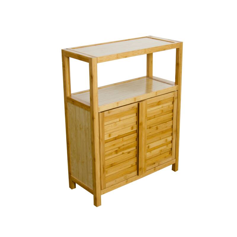 Porch & Den Burning Tree Solid Bamboo 2-door Spa Utility Cabinet - Natural