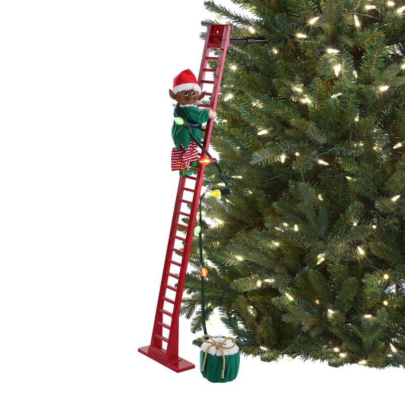 43" Animated Super Climbing Black Elf