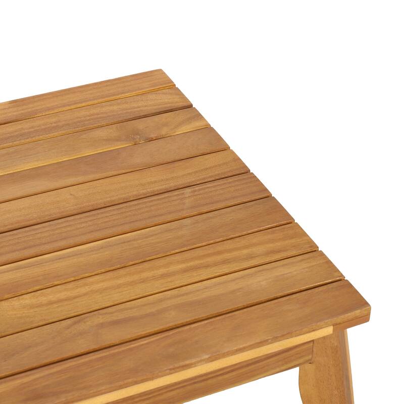 Annisa Outdoor Acacia Wood Chat Set by Christopher Knight Home