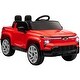 preview thumbnail 11 of 18, Licensed Qaba Chevrolet Silverado EV RST 12V Ride-On Car, Parent Remote, Soft Start, Music, 3 Speeds, Black Red