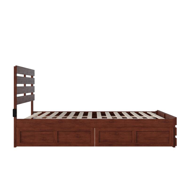 Oxford Bed with Footboard and USB Turbo Charger and 2 Storage Drawers