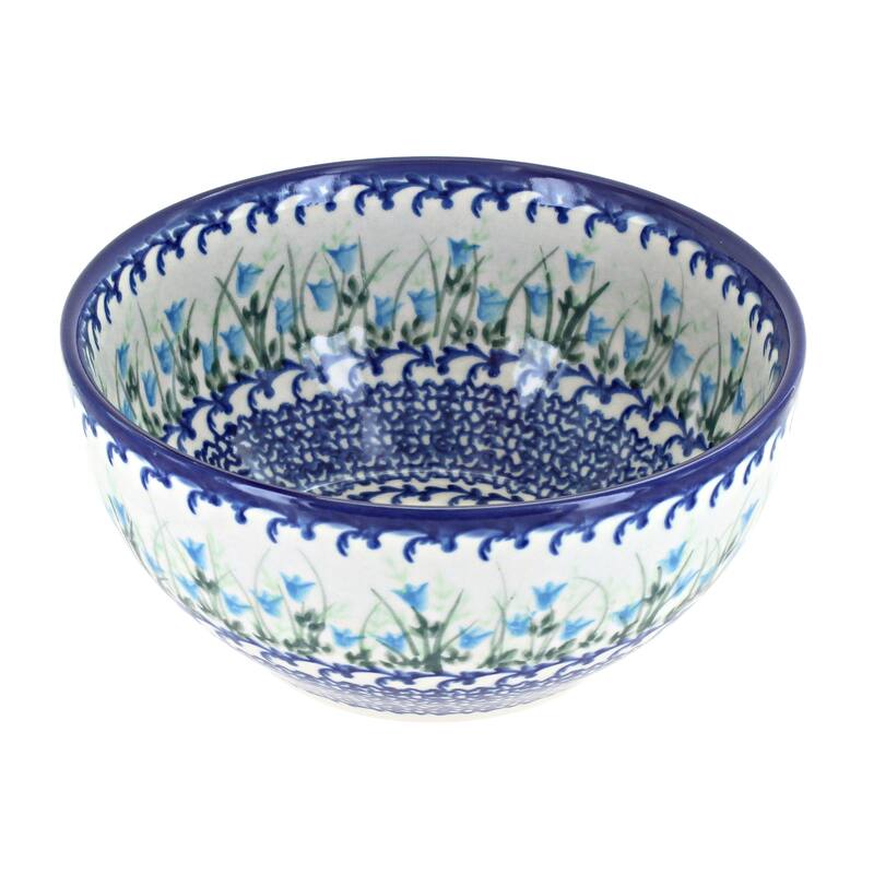 Blue Rose Polish Pottery Vena Cereal Bowl - Misty