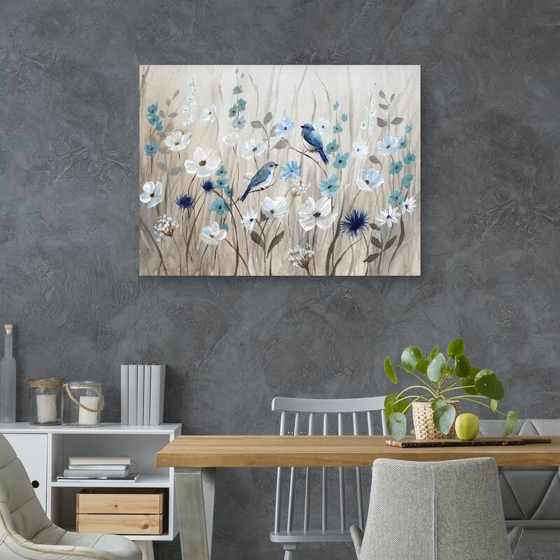 Bluebirds in Spring by Nan Canvas Art Print