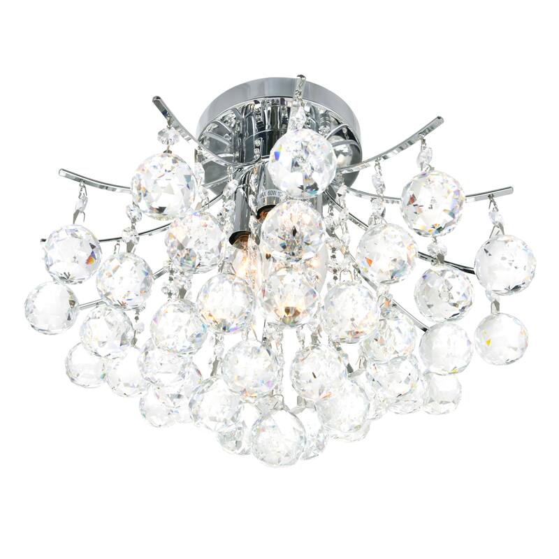 Princess 4 Light Flush Mount With Chrome Finish