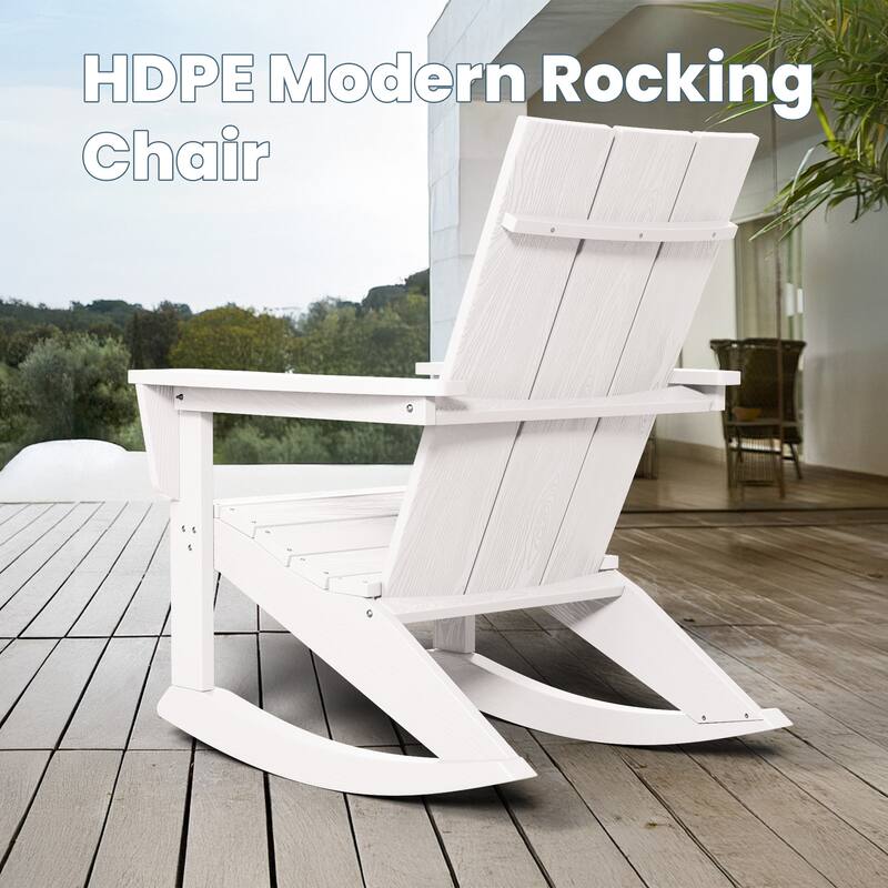 Modern Rocking Plastic Outdoor Adirondack Chair