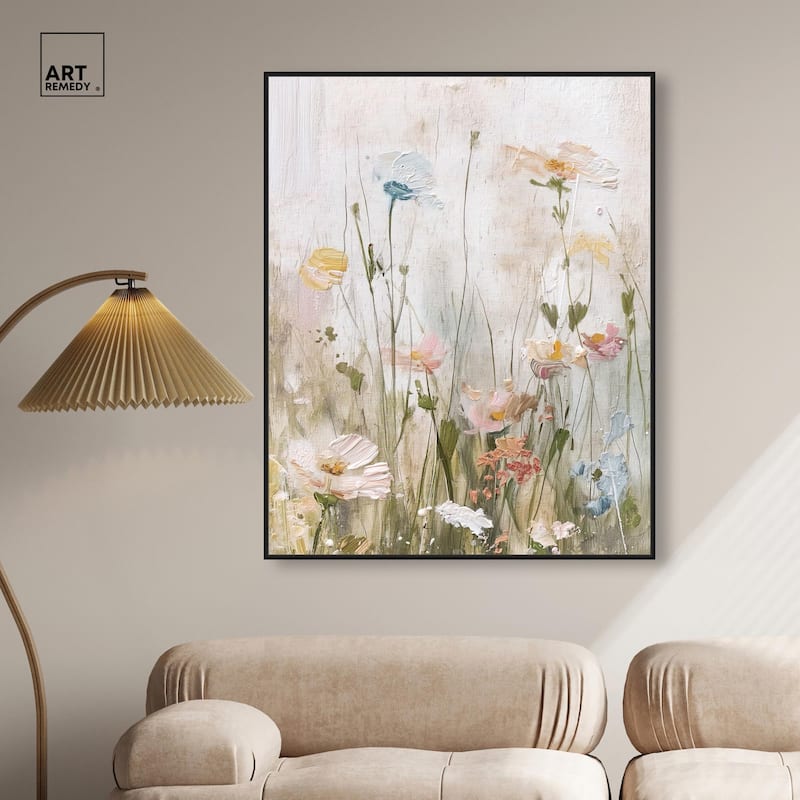 Floral Luster Canvas by Art Remedy