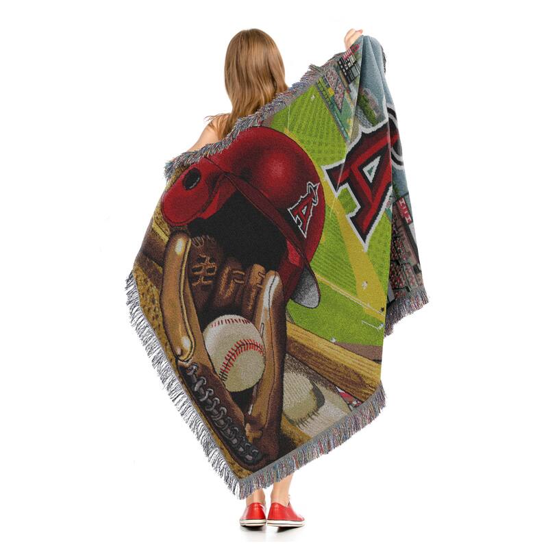 MLB Woven Tapestry Throw Blanket