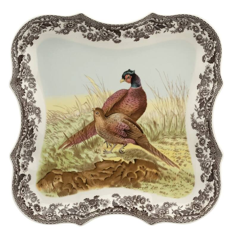 Spode Woodland Devonia Tray Pheasant Motif - 14 inches
