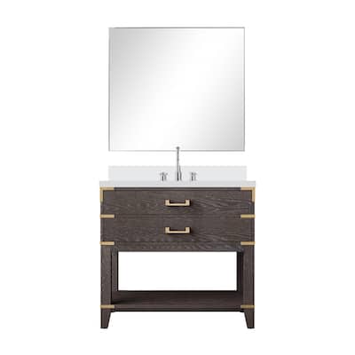 Norwalk Bath Vanity with Cultured Marble Top, Sink, Mirror and Faucet