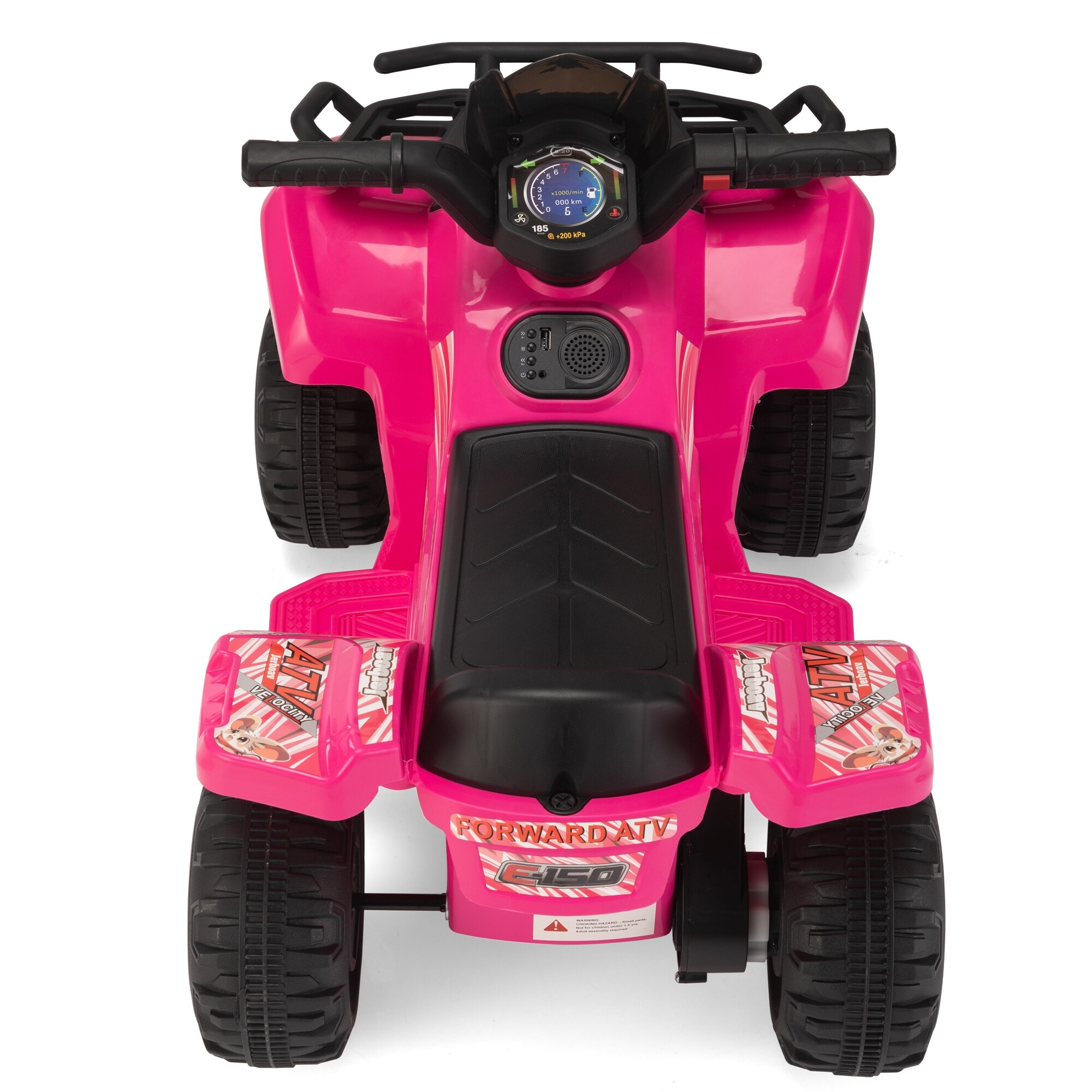 Interactive 6V Ride-On: Dashboard, Safety Lights, and