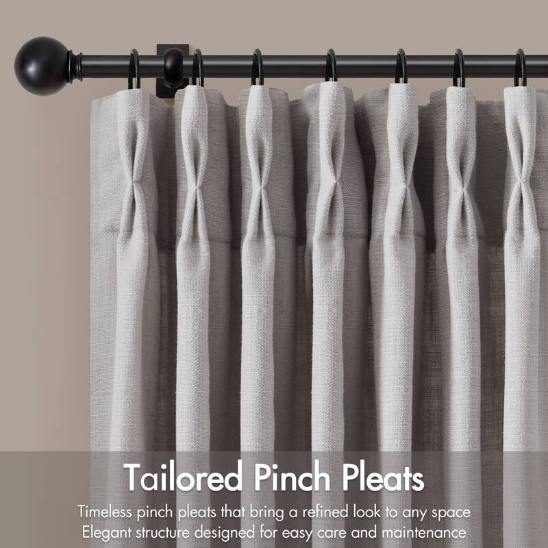 Madison Park Emery 300gsm poly linen with 7 pinch pleat per pc
