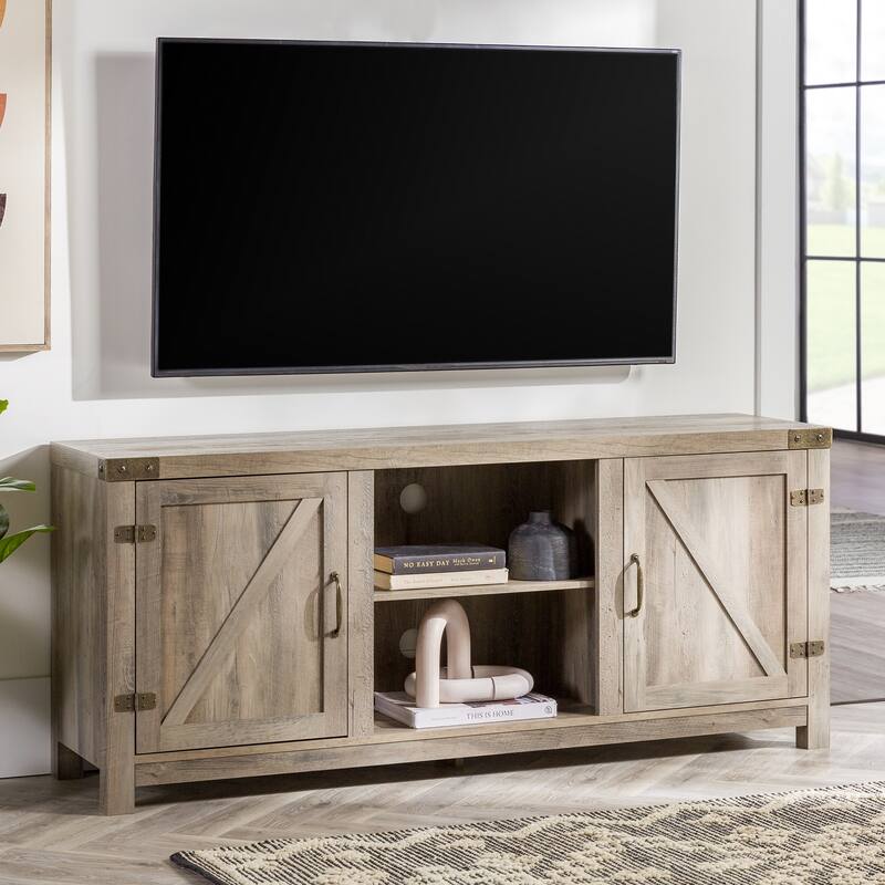 Middlebrook Firebranch 58-inch Barn Door TV Stand