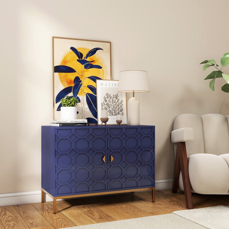 2 Door Accent Cabinet - Blue