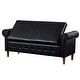 preview thumbnail 34 of 65, Armed Ottoman Bench PU Leather Bench Button Tufted Sofa Stool Bench Footrest Stoolfor Entryway, Living Room and Window