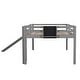 preview thumbnail 20 of 40, Modern Full Size Wood Loft Bed With Convertible Ladder and Slide With Stair and Chalkboard