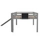 preview thumbnail 6 of 12, Modern and Playful Design Wood Loft Bed with Slide, Ladder and Chalkboard, Full size, Grey