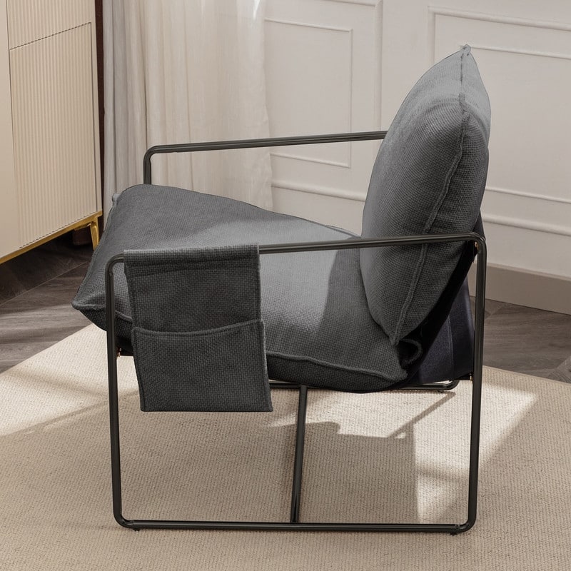 Mixoy Set of 2 Modern Metal Frame Sling Accent Chair