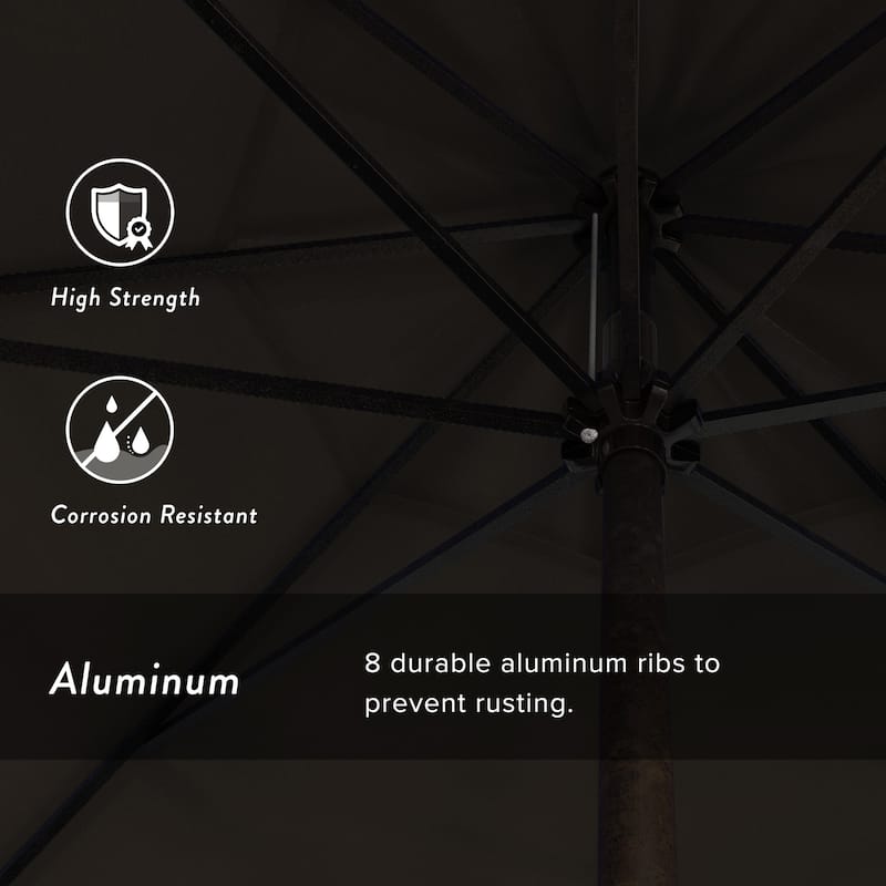 North Bend 9-foot Crank Open Auto-tilt Bronze Finish Patio Umbrella by Havenside Home (Base not included)