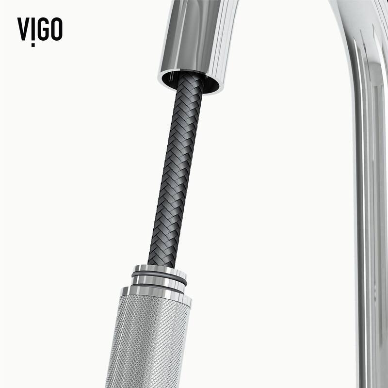 VIGO Gramercy 17" H Single Handle Pull-Down Spout Kitchen Faucet with Touchless Sensor