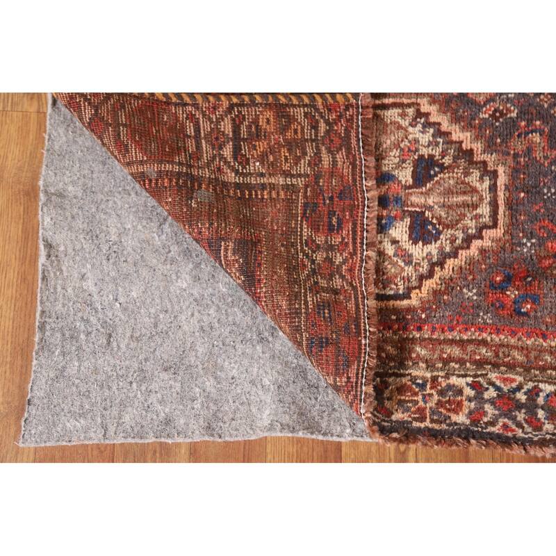 Vegetable Dye Tribal Qashqai Persian Rug Hand-knotted Wool Carpet - 5'2"x 8'5"
