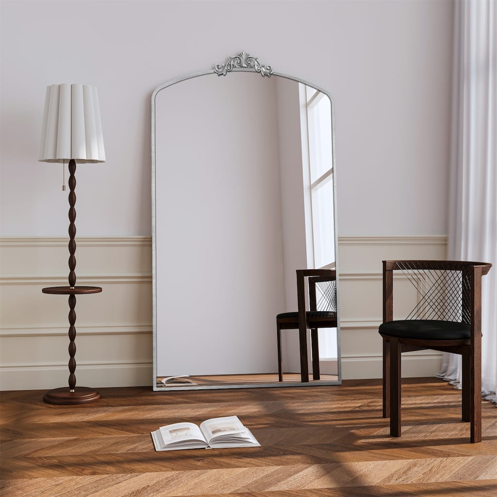 36x66 Inch Ornate Arch Full Length Mirror Oversized Wall Mirror