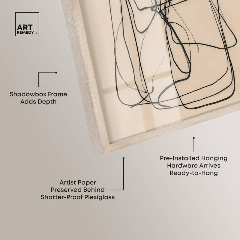 Embrace of Lines I Shadowbox by Art Remedy