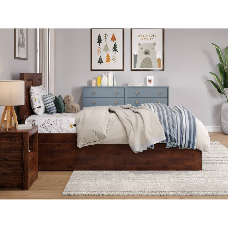 AFI, Canyon Platform Bed with Matching Footboard & Trundle