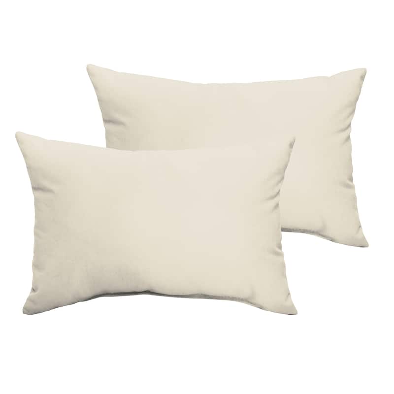Sunbrella Canvas Natural Indoor/Outdoor Knife Edge Pillow (Set of 2)