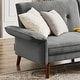 preview thumbnail 35 of 39, Modern Futon Sofa Bed, Convertible Sleeper Sofa with Tapered Wood Legs, 78.35" W, Small Split Back Sofa for Living Room