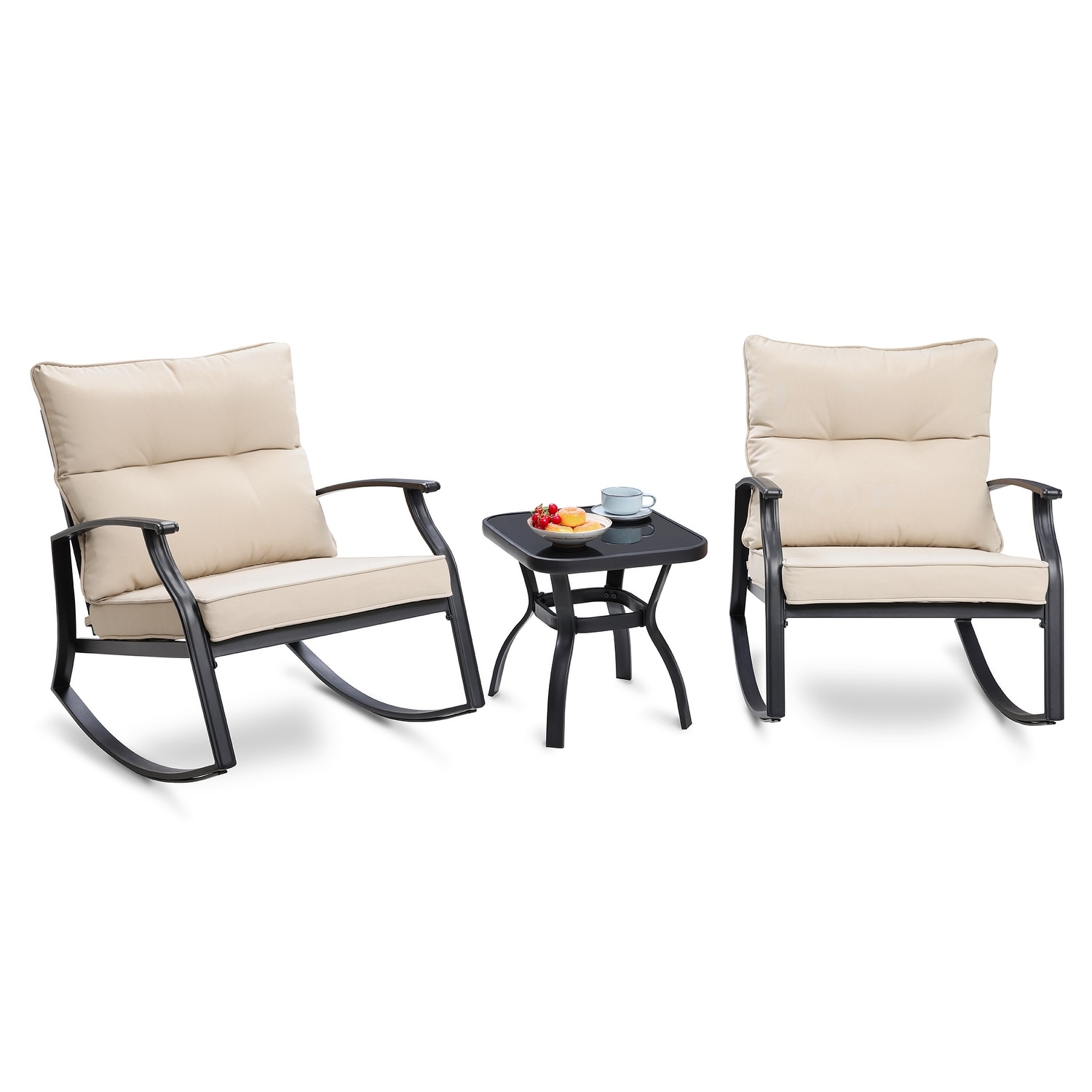 WAMPAT 3 Piece Patio Rocking Bistro Set Bed Bath Beyond 34706422