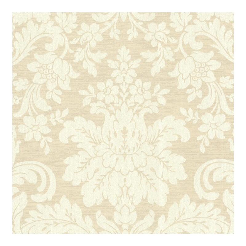 Shop Birgitta Beige Damask Wallpaper 324in X 27in 0 25in
