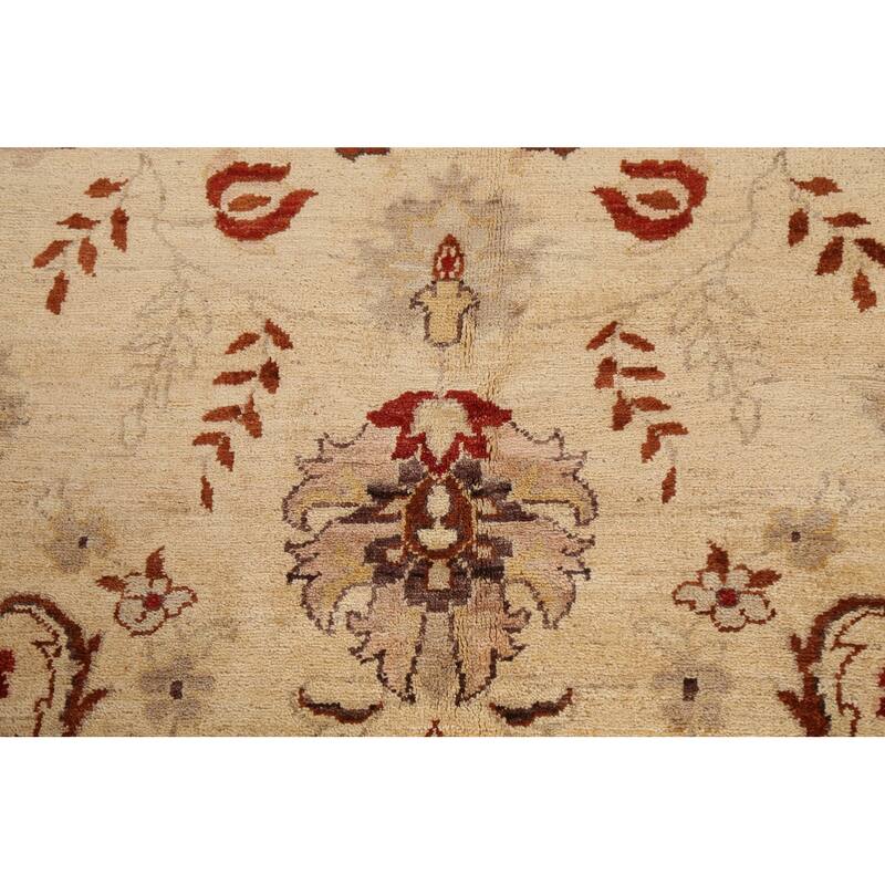 Floral Peshawar Oriental Area Rug Handmade Traditional Wool Carpet - 8'2" x 9'10"