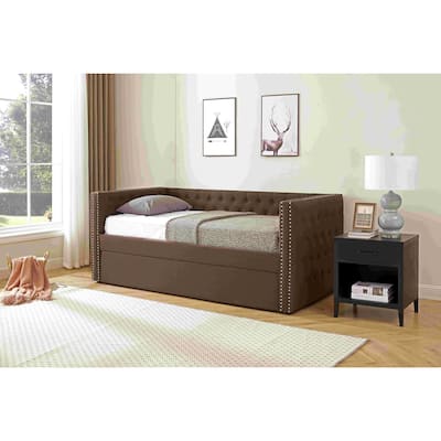 Upholstered Daybed with Trundle