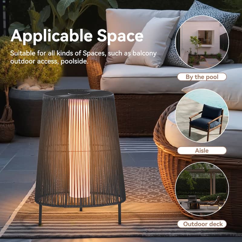 Modern Outdoor Solar Lights Floor Lamp for Patio Set of 2 - Set of 2