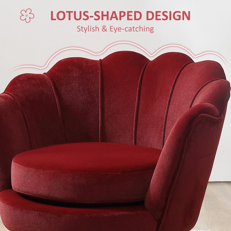 Velvet-touch Fabric Accent Chair