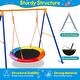 preview thumbnail 4 of 7, Saucer Swing with Stand for Kids Outdoor 440lbs Swing Set Heavy-Duty - 40 in