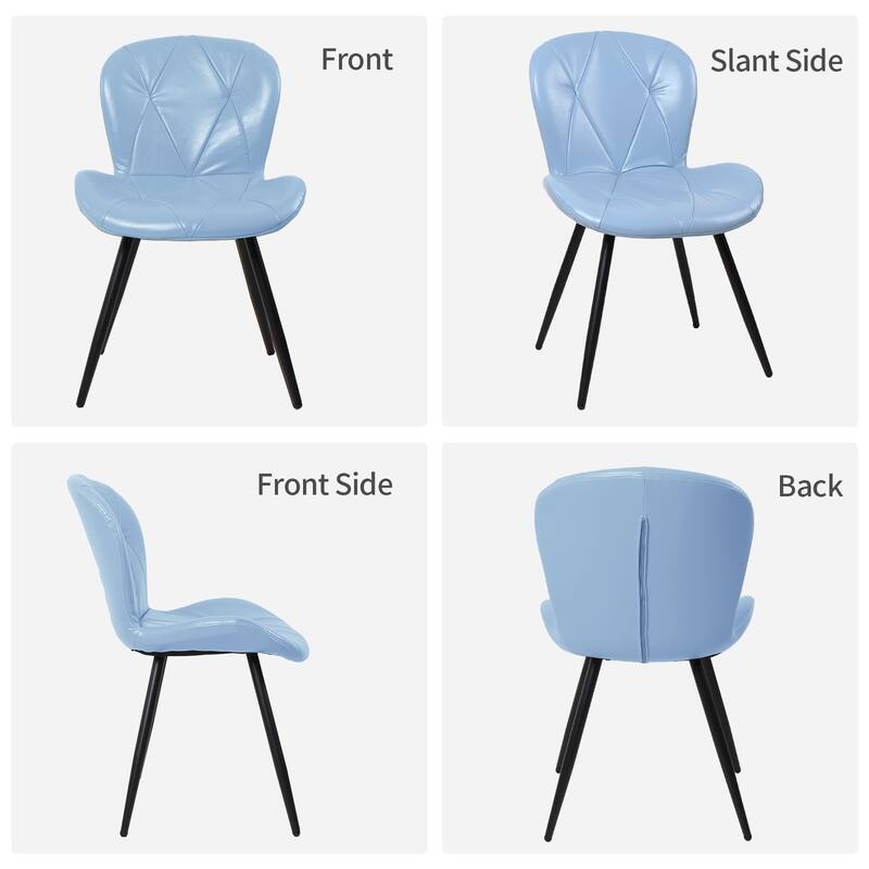 Upholstered Leather Dining Chair (Set of 2)