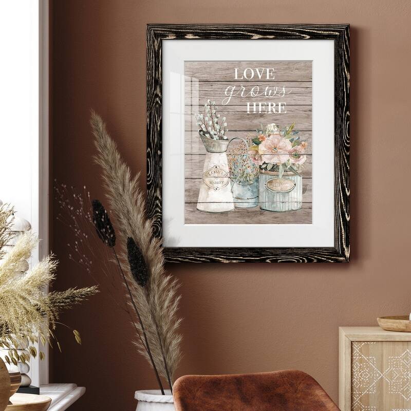 Love Grows Here-Premium Framed Print - Ready to Hang