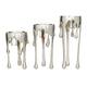 Melting Dripping Wax Metal Contemporary Candle Holders - S/3 12", 10", 8"H
