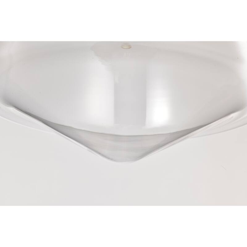 Zylo Semi-Flush Mount Metal Ceiling Lamp with Clear Glass Shade