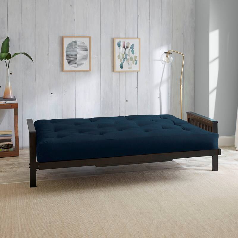 Porch & Den Owsley Queen-size Tufted 12-inch Futon Mattress - Navy