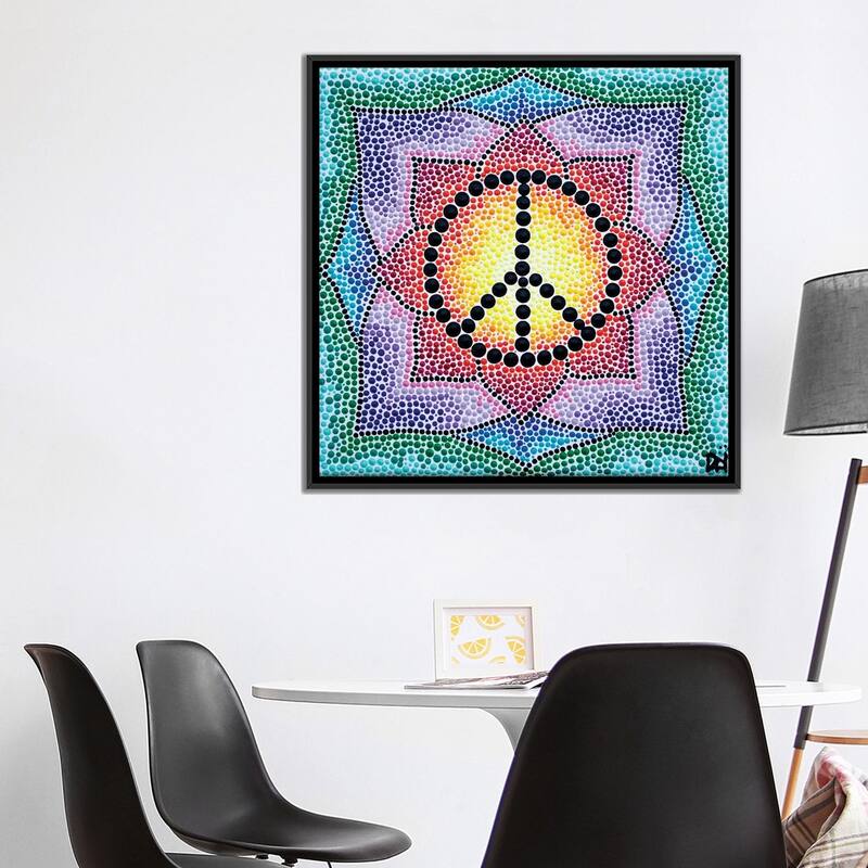 iCanvas "Mandala Peace" by Nadya Al-Haroun Framed Canvas Print