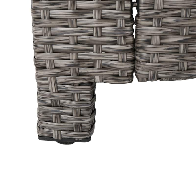 Puerta Outdoor 7-seater Cushioned Wicker Sofa Chat Set by Christopher Knight Home