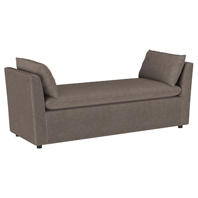 Robin Upholstered Accent Bench with Armrests Brown - 64.25'' X 22.50'' X 24.75''
