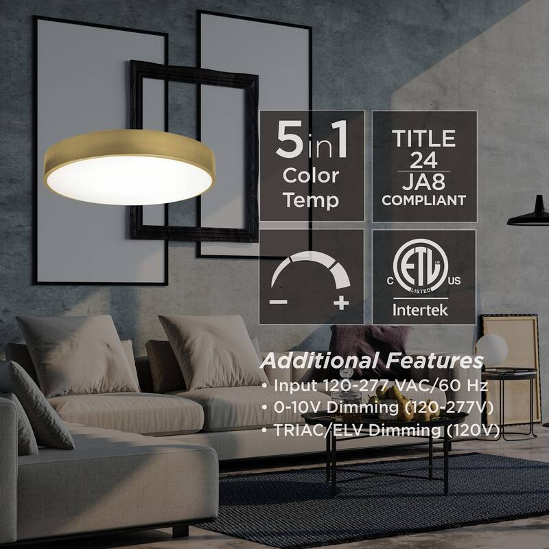 AFX BAYF19LAJUD Bailey 19" Wide Flush Mount Drum Ceiling Fixture